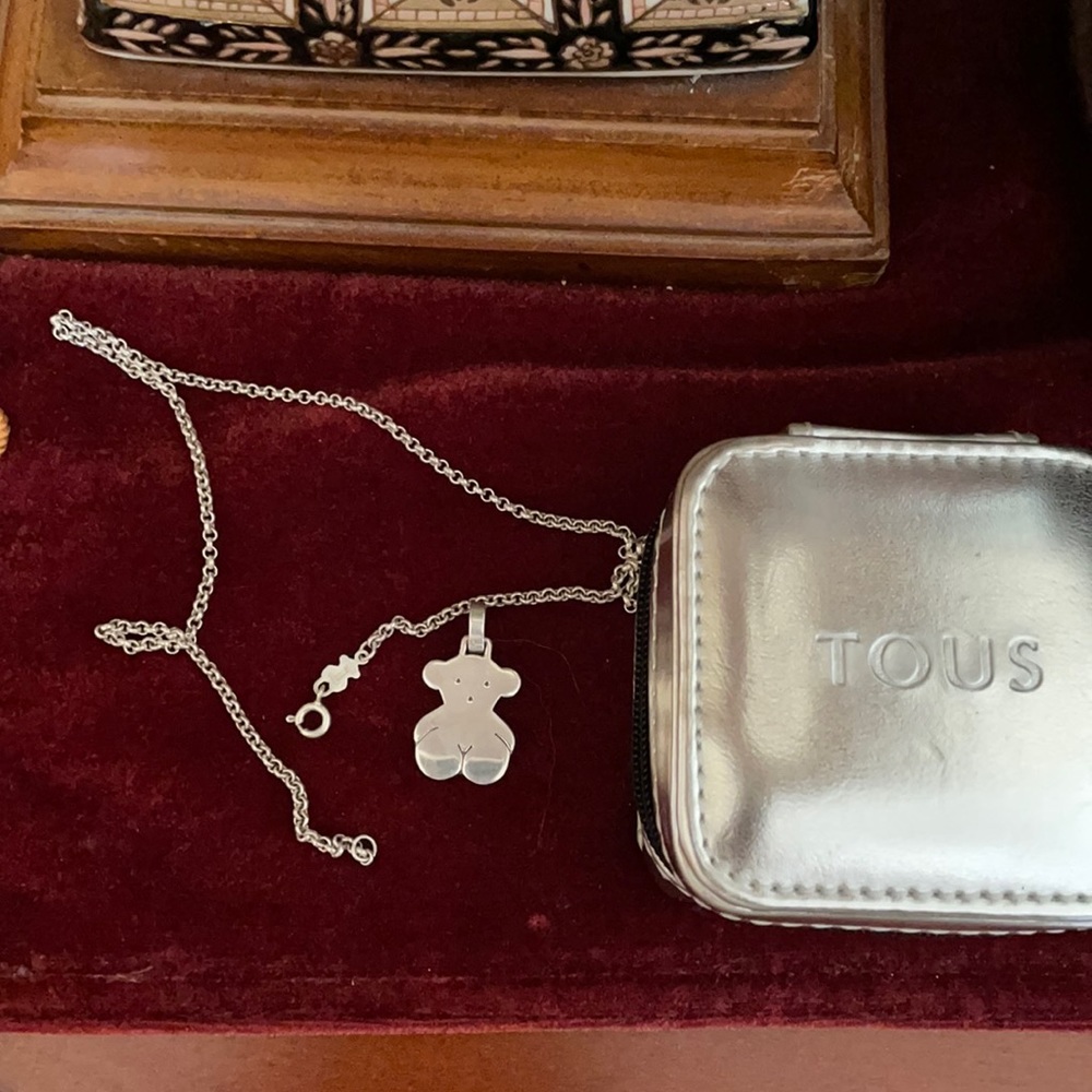 Tous silver pendant and chain